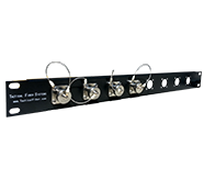 Magnum  SMPTE Hybrid  Patch Panel with 4 Magnum  Hybrid Chassis Connectors, Duplex LC Patch & Power Cables