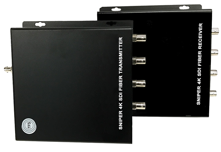Quad 3GSDI Multiplexer - Carries Four 3G-SDI video signals over a single fiber cable. Transmitter / Receiver Pair