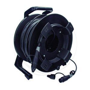 24 Fiber TFS DuraTAC® Stainless Steel Armored Tactical Fiber Cable - Bullseyes MPO Magnum Connectors