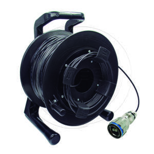 TFS DuraTAC® Armored Tactical Cable Reel with LC Field Amphenol® Connectors (MIL-DTL-38999 Series III)